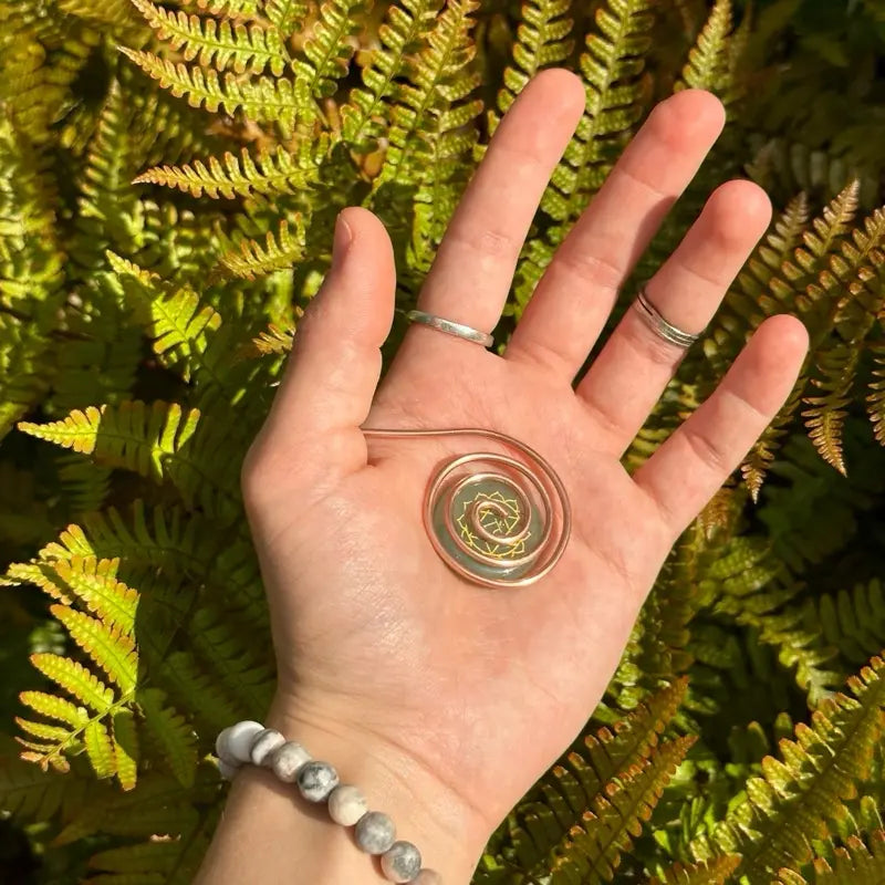 Conducting Copper Palm Ring